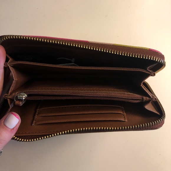 Multi-Color Pink Fossil Wallet - Picture 3 of 4